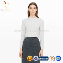 Senhoras de malha de luxo cashmere camisola mulheres personalizadas 2017